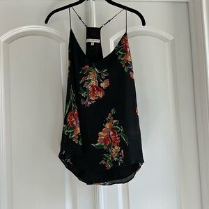 Black Floral Lightweight Top